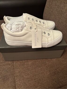 Greystone Slip-On Canvas Sneakers in White